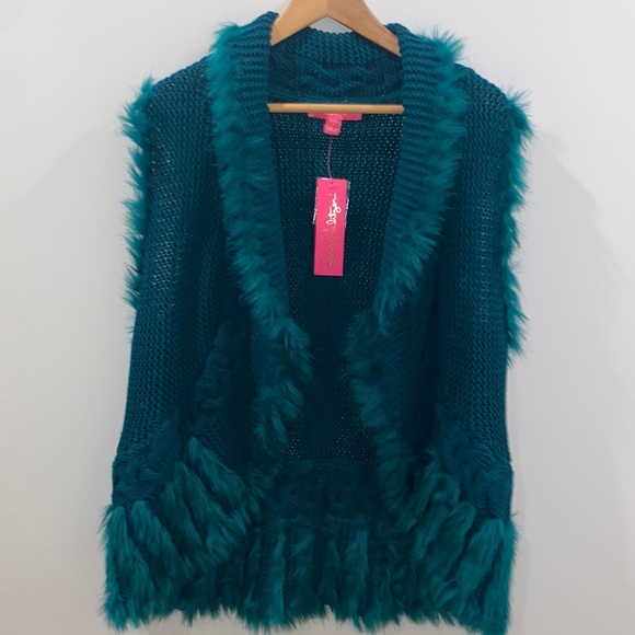 Women's Teal Ruffled Cardigan - Picture 2 of 7
